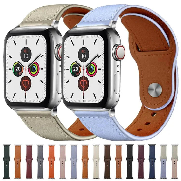สายรัดนาฬิกาหนังแท้หัวเข็มขัดหมุด xDfind สำหรับ Apple Watch 42 / 44 / 45 / 46 / 49mm, สำหรับ Apple Watch 38 / 40 / 41 / S10 42mm