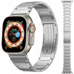 สายรัดนาฬิกาโลหะสแตนเลสสตีลหัวเข็มขัดรูปตัว I xDfind สำหรับ Apple Watch 42 / 44 / 45 / 46 / 49mm