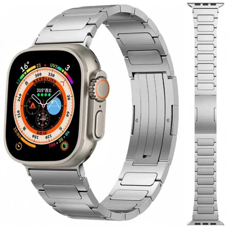 สายรัดนาฬิกาโลหะสแตนเลสสตีลหัวเข็มขัดรูปตัว I xDfind สำหรับ Apple Watch 42 / 44 / 45 / 46 / 49mm