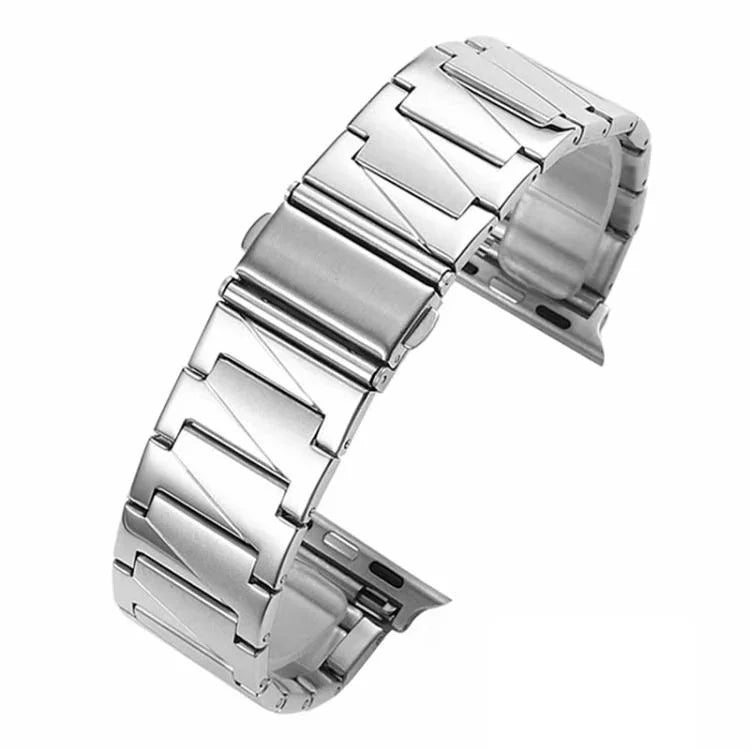 สายรัดนาฬิกาโลหะสแตนเลสสตีลแบบขั้นบันได xDfind สำหรับ Apple Watch 42 / 44 / 45 / 46 / 49mm, สำหรับ Apple Watch 38 / 40 / 41 / S10 42mm