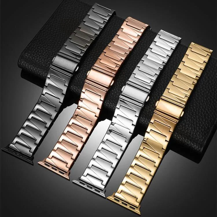 สายรัดนาฬิกาโลหะสแตนเลสสตีลแบบขั้นบันได xDfind สำหรับ Apple Watch 42 / 44 / 45 / 46 / 49mm, สำหรับ Apple Watch 38 / 40 / 41 / S10 42mm