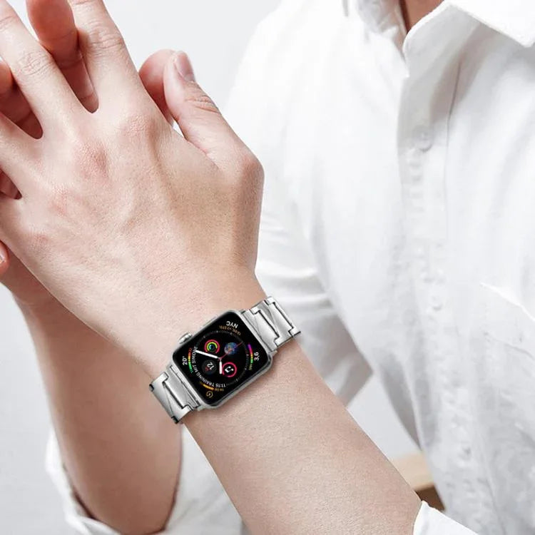 สายรัดนาฬิกาโลหะสแตนเลสสตีลแบบขั้นบันได xDfind สำหรับ Apple Watch 42 / 44 / 45 / 46 / 49mm, สำหรับ Apple Watch 38 / 40 / 41 / S10 42mm