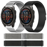 xDfind Milanese Parachute Buckle Stainless Steel Watch Band, For Garmin Fenix 8/7X/6X/5X 26mm