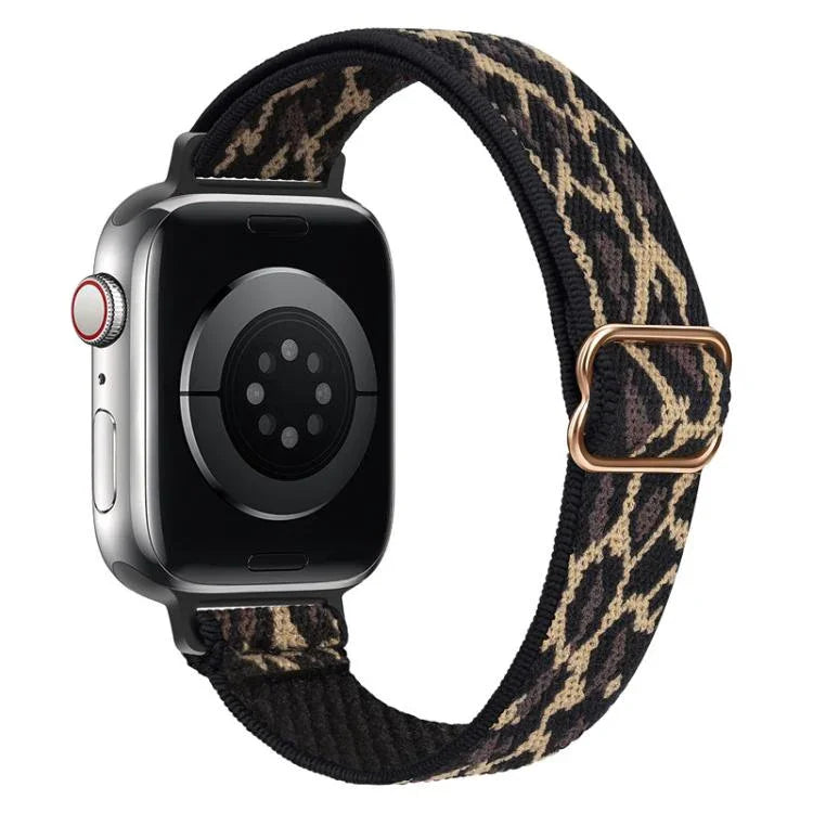 สายรัดนาฬิกาไนลอนยืดหยุ่นเอวเล็ก xDfind Ladder Buckle สำหรับ Apple Watch 42 / 44 / 45 / 46 / 49 มม. สำหรับ Apple Watch 38 / 40 / 41 / S10 42 มม.