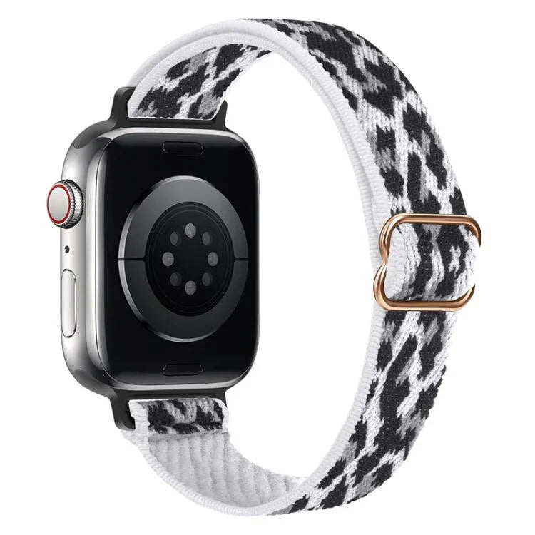 สายรัดนาฬิกาไนลอนยืดหยุ่นเอวเล็ก xDfind Ladder Buckle สำหรับ Apple Watch 42 / 44 / 45 / 46 / 49 มม. สำหรับ Apple Watch 38 / 40 / 41 / S10 42 มม.