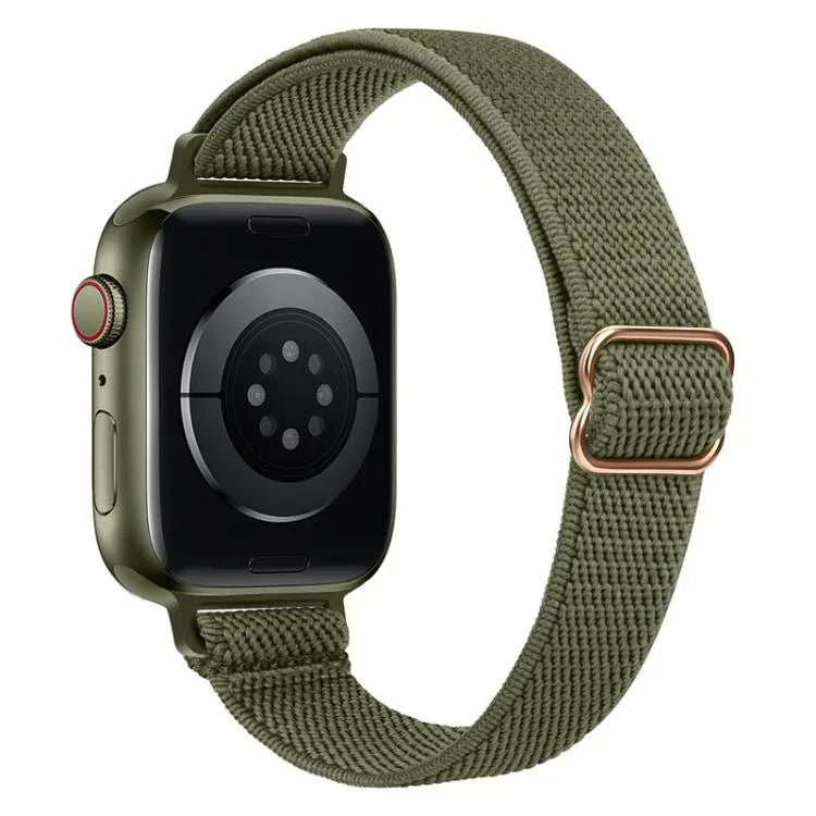 สายรัดนาฬิกาไนลอนยืดหยุ่นเอวเล็ก xDfind Ladder Buckle สำหรับ Apple Watch 42 / 44 / 45 / 46 / 49 มม. สำหรับ Apple Watch 38 / 40 / 41 / S10 42 มม.