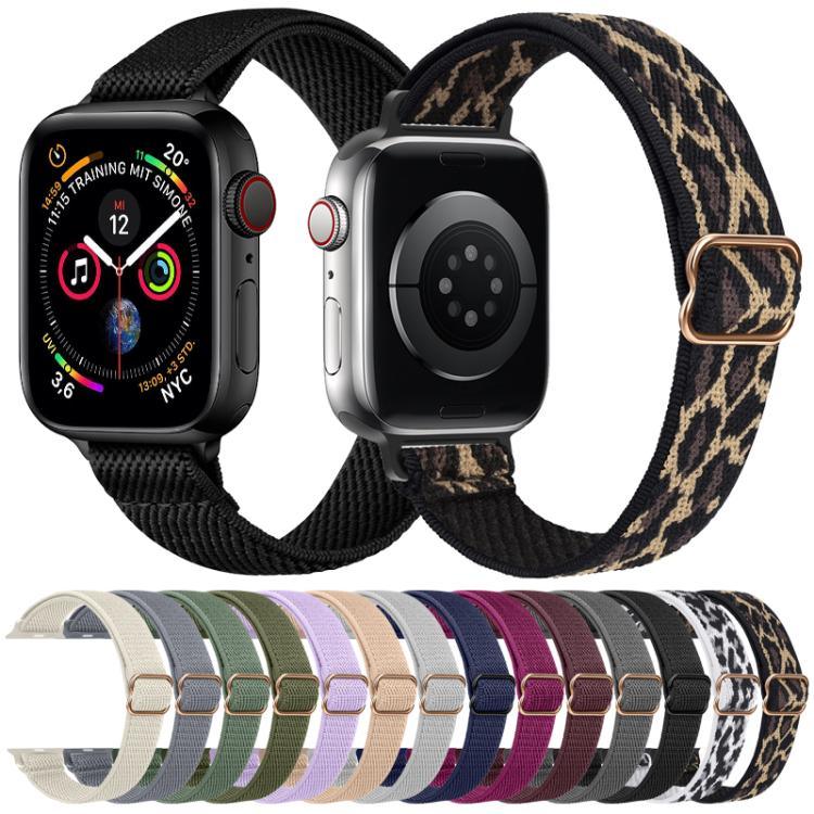 สายรัดนาฬิกาไนลอนยืดหยุ่นเอวเล็ก xDfind Ladder Buckle สำหรับ Apple Watch 42 / 44 / 45 / 46 / 49 มม. สำหรับ Apple Watch 38 / 40 / 41 / S10 42 มม.