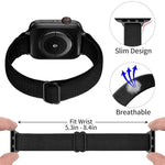 สายรัดนาฬิกาไนลอนยืดหยุ่นเอวเล็ก xDfind Ladder Buckle สำหรับ Apple Watch 42 / 44 / 45 / 46 / 49 มม. สำหรับ Apple Watch 38 / 40 / 41 / S10 42 มม.