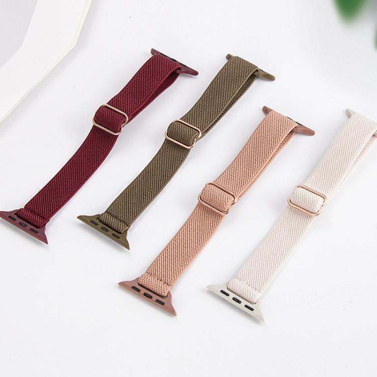 สายรัดนาฬิกาไนลอนยืดหยุ่นเอวเล็ก xDfind Ladder Buckle สำหรับ Apple Watch 42 / 44 / 45 / 46 / 49 มม. สำหรับ Apple Watch 38 / 40 / 41 / S10 42 มม.