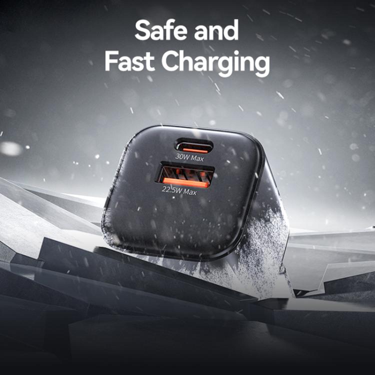 ที่ชาร์จเร็วขนาดเล็ก USAMS CC263 30W GaN USB-C / Type-C, USB สองพอร์ต, CC263