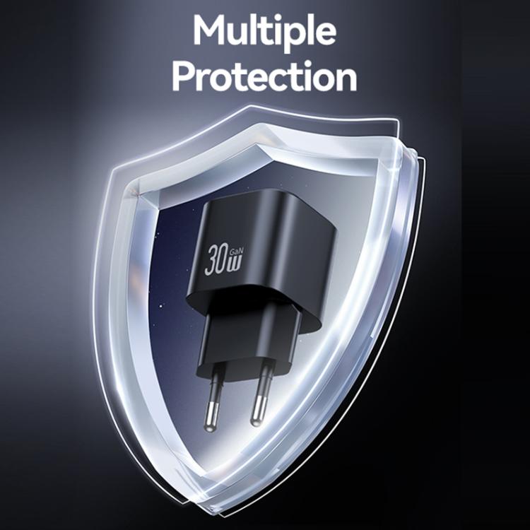ที่ชาร์จเร็วขนาดเล็ก USAMS CC263 30W GaN USB-C / Type-C, USB สองพอร์ต, CC263