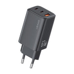 ที่ชาร์จเร็วขนาดเล็ก USAMS CC265 67W GaN 2 x Type-C, USB สามพอร์ต, CC265