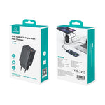 ที่ชาร์จเร็วขนาดเล็ก USAMS CC265 67W GaN 2 x Type-C, USB สามพอร์ต, CC265