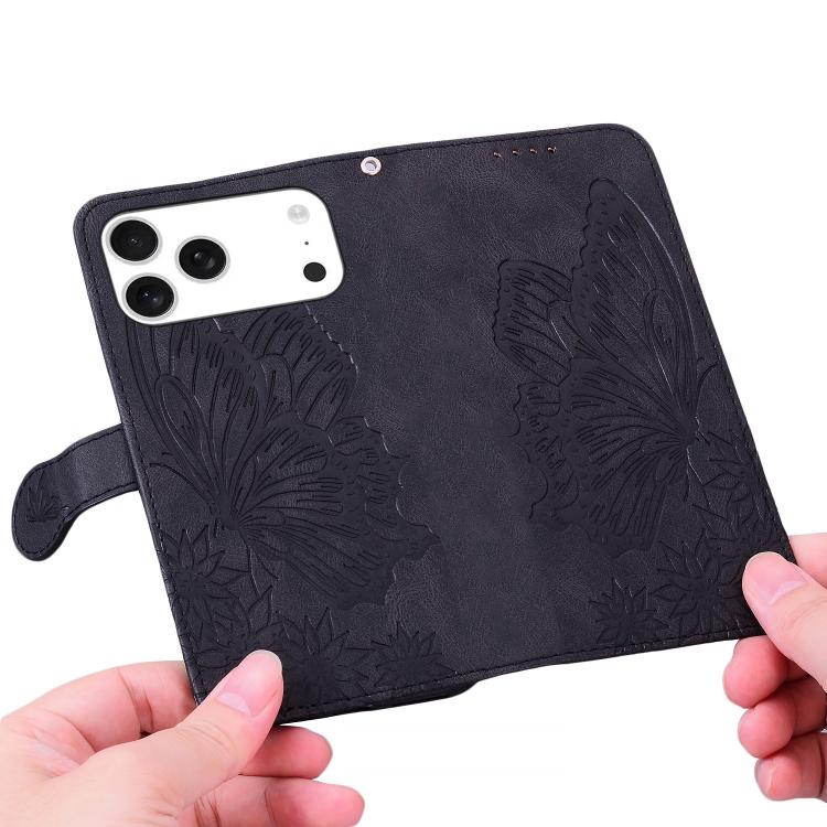เคสโทรศัพท์หนังปั๊มลายผีเสื้อสไตล์ย้อนยุคแบบพับแนวนอน สำหรับ iPhone 17 Pro Max, สำหรับ iPhone 17 Pro, สำหรับ iPhone 17, สำหรับ iPhone Air