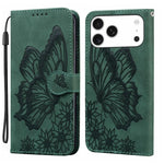 เคสโทรศัพท์หนังปั๊มลายผีเสื้อสไตล์ย้อนยุคแบบพับแนวนอน สำหรับ iPhone 17 Pro Max, สำหรับ iPhone 17 Pro, สำหรับ iPhone 17, สำหรับ iPhone Air