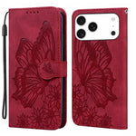 เคสโทรศัพท์หนังปั๊มลายผีเสื้อสไตล์ย้อนยุคแบบพับแนวนอน สำหรับ iPhone 17 Pro Max, สำหรับ iPhone 17 Pro, สำหรับ iPhone 17, สำหรับ iPhone Air