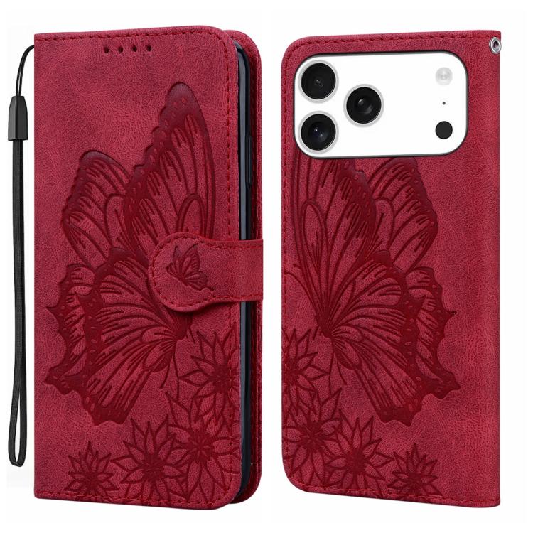 เคสโทรศัพท์หนังปั๊มลายผีเสื้อสไตล์ย้อนยุคแบบพับแนวนอน สำหรับ iPhone 17 Pro Max, สำหรับ iPhone 17 Pro, สำหรับ iPhone 17, สำหรับ iPhone Air
