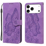 เคสโทรศัพท์หนังปั๊มลายผีเสื้อสไตล์ย้อนยุคแบบพับแนวนอน สำหรับ iPhone 17 Pro Max, สำหรับ iPhone 17 Pro, สำหรับ iPhone 17, สำหรับ iPhone Air