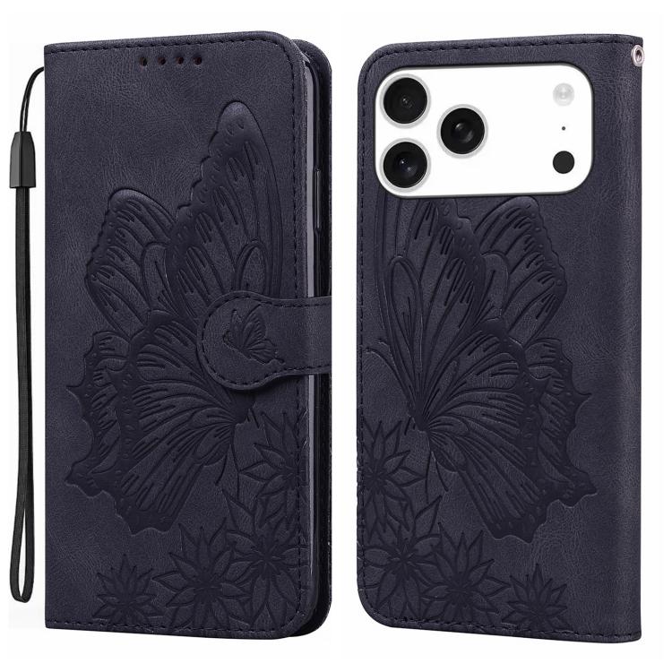 เคสโทรศัพท์หนังปั๊มลายผีเสื้อสไตล์ย้อนยุคแบบพับแนวนอน สำหรับ iPhone 17 Pro Max, สำหรับ iPhone 17 Pro, สำหรับ iPhone 17, สำหรับ iPhone Air