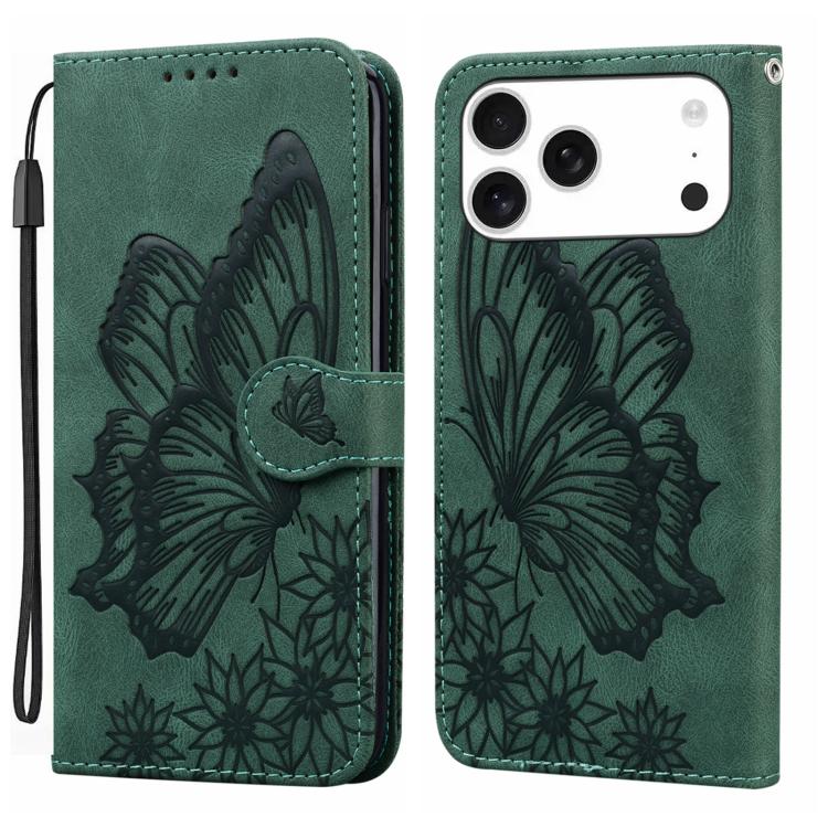 เคสโทรศัพท์หนังปั๊มลายผีเสื้อสไตล์ย้อนยุคแบบพับแนวนอน สำหรับ iPhone 17 Pro Max, สำหรับ iPhone 17 Pro, สำหรับ iPhone 17, สำหรับ iPhone Air