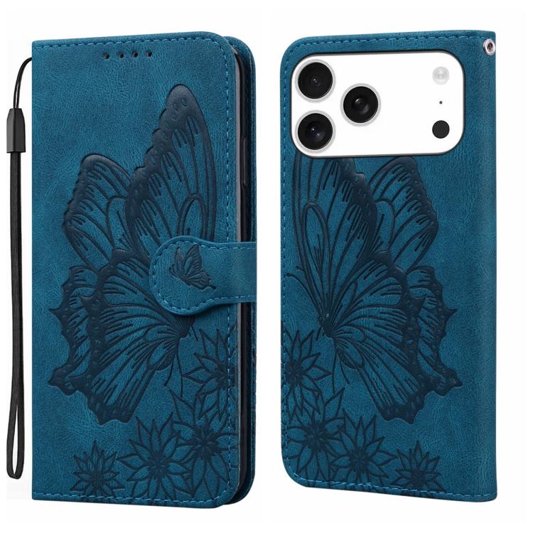 เคสโทรศัพท์หนังปั๊มลายผีเสื้อสไตล์ย้อนยุคแบบพับแนวนอน สำหรับ iPhone 17 Pro Max, สำหรับ iPhone 17 Pro, สำหรับ iPhone 17, สำหรับ iPhone Air