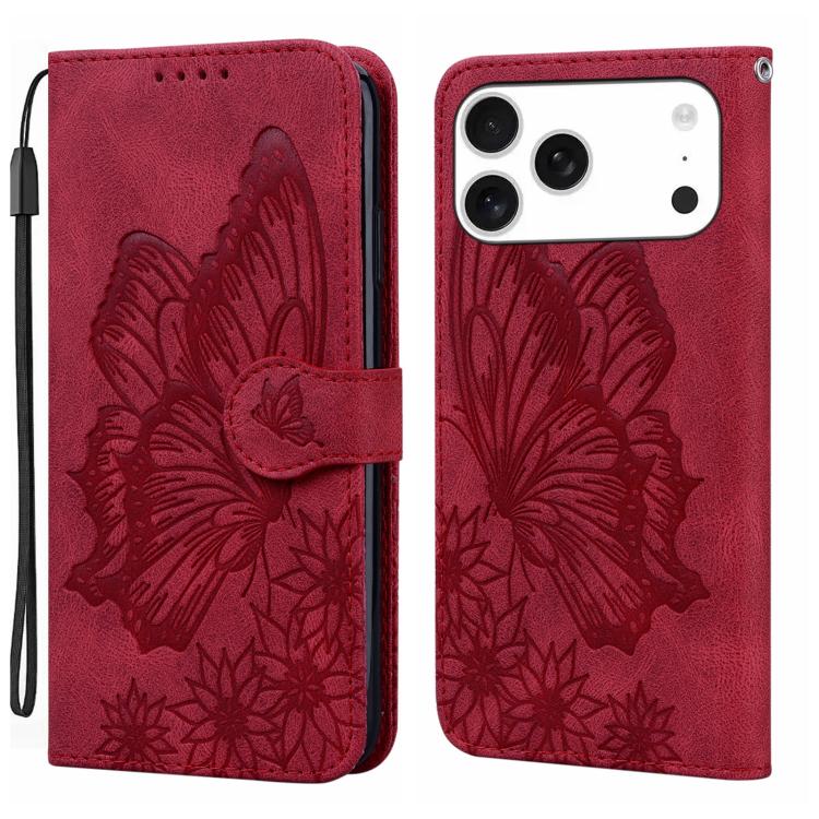 เคสโทรศัพท์หนังปั๊มลายผีเสื้อสไตล์ย้อนยุคแบบพับแนวนอน สำหรับ iPhone 17 Pro Max, สำหรับ iPhone 17 Pro, สำหรับ iPhone 17, สำหรับ iPhone Air