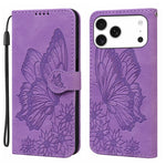 เคสโทรศัพท์หนังปั๊มลายผีเสื้อสไตล์ย้อนยุคแบบพับแนวนอน สำหรับ iPhone 17 Pro Max, สำหรับ iPhone 17 Pro, สำหรับ iPhone 17, สำหรับ iPhone Air