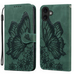 เคสโทรศัพท์หนังปั๊มลายผีเสื้อสไตล์ย้อนยุคแบบพับแนวนอน สำหรับ iPhone 17 Pro Max, สำหรับ iPhone 17 Pro, สำหรับ iPhone 17, สำหรับ iPhone Air