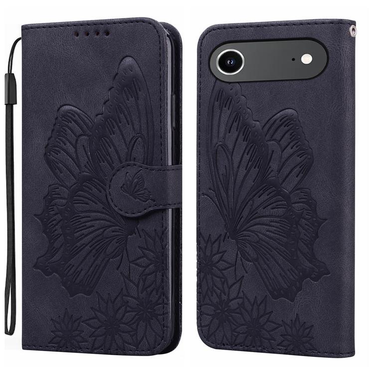 เคสโทรศัพท์หนังปั๊มลายผีเสื้อสไตล์ย้อนยุคแบบพับแนวนอน สำหรับ iPhone 17 Pro Max, สำหรับ iPhone 17 Pro, สำหรับ iPhone 17, สำหรับ iPhone Air