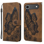 เคสโทรศัพท์หนังปั๊มลายผีเสื้อสไตล์ย้อนยุคแบบพับแนวนอน สำหรับ iPhone 17 Pro Max, สำหรับ iPhone 17 Pro, สำหรับ iPhone 17, สำหรับ iPhone Air