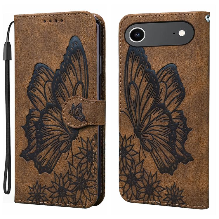 เคสโทรศัพท์หนังปั๊มลายผีเสื้อสไตล์ย้อนยุคแบบพับแนวนอน สำหรับ iPhone 17 Pro Max, สำหรับ iPhone 17 Pro, สำหรับ iPhone 17, สำหรับ iPhone Air