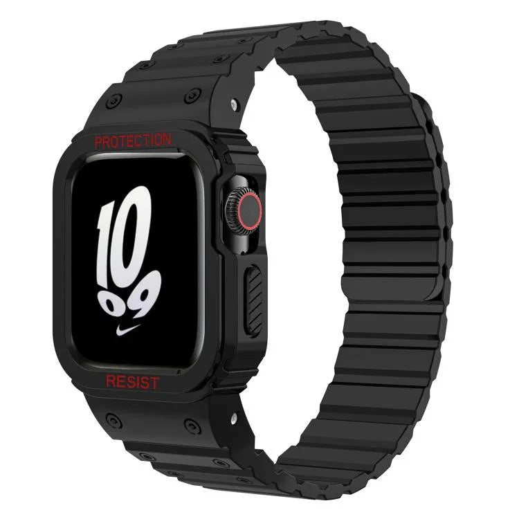 สายรัดนาฬิกาซิลิโคนแม่เหล็กพร้อมฝาครอบนาฬิกาในตัว xDfind สำหรับ Apple Watch 42 / 44 / 45 มม. สำหรับ Apple Watch ซีรีส์ 10 / 11 46 มม. สำหรับ Apple Watch ซีรีส์ 10 / 11 42 มม. สำหรับ Apple Watch Ultra 3 / 2 / 1 49 มม. สำหรับ Apple Watch 38 / 41 มม.