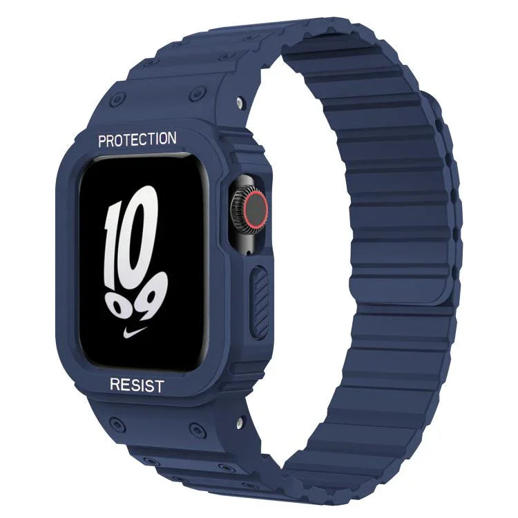 สายรัดนาฬิกาซิลิโคนแม่เหล็กพร้อมฝาครอบนาฬิกาในตัว xDfind สำหรับ Apple Watch 42 / 44 / 45 มม. สำหรับ Apple Watch ซีรีส์ 10 / 11 46 มม. สำหรับ Apple Watch ซีรีส์ 10 / 11 42 มม. สำหรับ Apple Watch Ultra 3 / 2 / 1 49 มม. สำหรับ Apple Watch 38 / 41 มม.