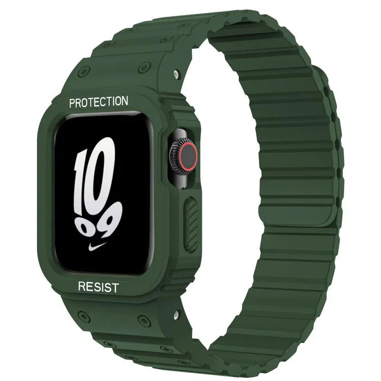 สายรัดนาฬิกาซิลิโคนแม่เหล็กพร้อมฝาครอบนาฬิกาในตัว xDfind สำหรับ Apple Watch 42 / 44 / 45 มม. สำหรับ Apple Watch ซีรีส์ 10 / 11 46 มม. สำหรับ Apple Watch ซีรีส์ 10 / 11 42 มม. สำหรับ Apple Watch Ultra 3 / 2 / 1 49 มม. สำหรับ Apple Watch 38 / 41 มม.