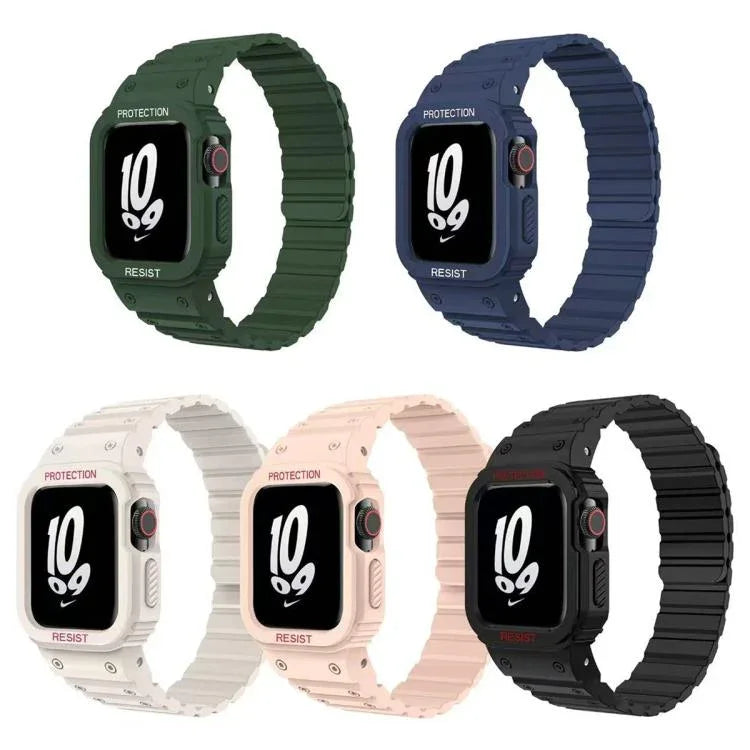 สายรัดนาฬิกาซิลิโคนแม่เหล็กพร้อมฝาครอบนาฬิกาในตัว xDfind สำหรับ Apple Watch 42 / 44 / 45 มม. สำหรับ Apple Watch ซีรีส์ 10 / 11 46 มม. สำหรับ Apple Watch ซีรีส์ 10 / 11 42 มม. สำหรับ Apple Watch Ultra 3 / 2 / 1 49 มม. สำหรับ Apple Watch 38 / 41 มม.
