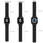 สายรัดนาฬิกาซิลิโคนแม่เหล็กพร้อมฝาครอบนาฬิกาในตัว xDfind สำหรับ Apple Watch 42 / 44 / 45 มม. สำหรับ Apple Watch ซีรีส์ 10 / 11 46 มม. สำหรับ Apple Watch ซีรีส์ 10 / 11 42 มม. สำหรับ Apple Watch Ultra 3 / 2 / 1 49 มม. สำหรับ Apple Watch 38 / 41 มม.