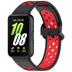 สายรัดนาฬิกาซิลิโคนระบายอากาศสองสี xDfind สำหรับ Samsung Galaxy Fit 3