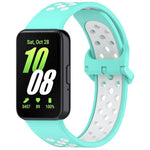 สายรัดนาฬิกาซิลิโคนระบายอากาศสองสี xDfind สำหรับ Samsung Galaxy Fit 3