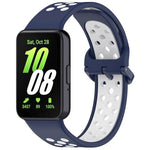 สายรัดนาฬิกาซิลิโคนระบายอากาศสองสี xDfind สำหรับ Samsung Galaxy Fit 3