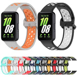 สายรัดนาฬิกาซิลิโคนระบายอากาศสองสี xDfind สำหรับ Samsung Galaxy Fit 3