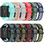 สายรัดนาฬิกาซิลิโคนระบายอากาศสองสี xDfind สำหรับ Samsung Galaxy Fit 3