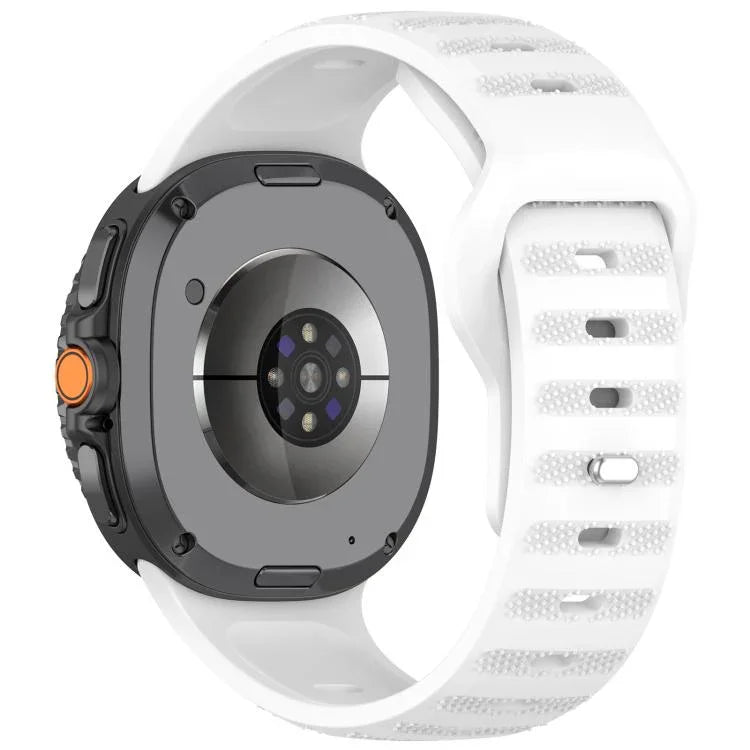 สายรัดนาฬิกาซิลิโคน xDfind แบบหัวเข็มขัดหมุดเงินลายจุดกลม สำหรับ Samsung Galaxy Watch Ultra/Ultra 2025, สำหรับ Samsung Galaxy Watch8 / 8 Classic