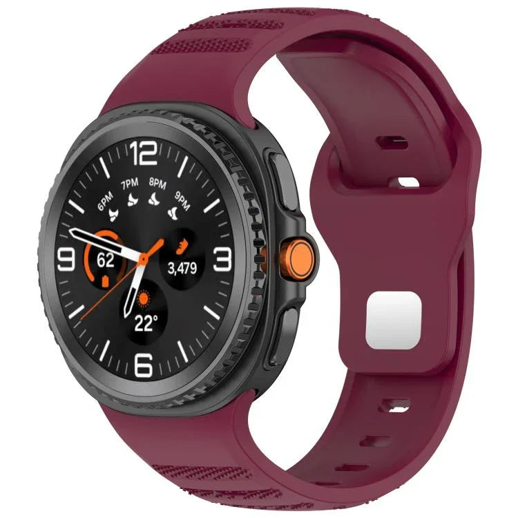 สายรัดนาฬิกาซิลิโคน xDfind แบบหัวเข็มขัดหมุดเงินลายจุดกลม สำหรับ Samsung Galaxy Watch Ultra/Ultra 2025, สำหรับ Samsung Galaxy Watch8 / 8 Classic