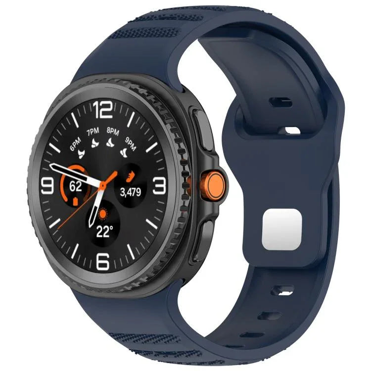 สายรัดนาฬิกาซิลิโคน xDfind แบบหัวเข็มขัดหมุดเงินลายจุดกลม สำหรับ Samsung Galaxy Watch Ultra/Ultra 2025, สำหรับ Samsung Galaxy Watch8 / 8 Classic