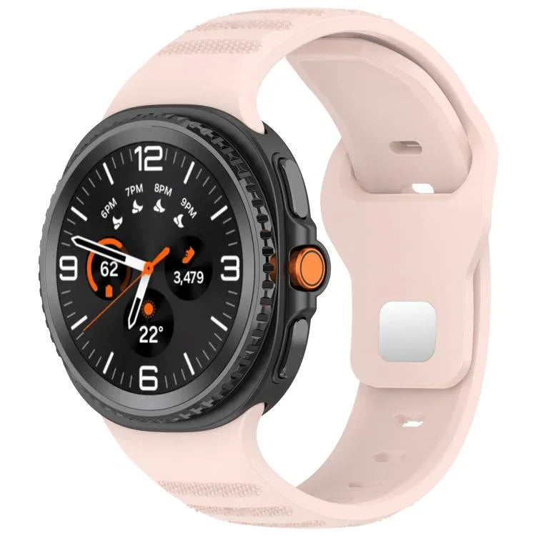 สายรัดนาฬิกาซิลิโคน xDfind แบบหัวเข็มขัดหมุดเงินลายจุดกลม สำหรับ Samsung Galaxy Watch Ultra/Ultra 2025, สำหรับ Samsung Galaxy Watch8 / 8 Classic