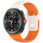 สายรัดนาฬิกาซิลิโคน xDfind แบบหัวเข็มขัดหมุดเงินลายจุดกลม สำหรับ Samsung Galaxy Watch Ultra/Ultra 2025, สำหรับ Samsung Galaxy Watch8 / 8 Classic