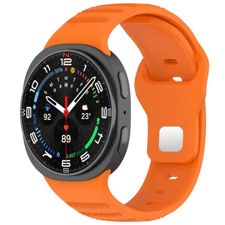 สายรัดนาฬิกาซิลิโคน xDfind แบบหัวเข็มขัดหมุดเงินลายจุดกลม สำหรับ Samsung Galaxy Watch Ultra/Ultra 2025, สำหรับ Samsung Galaxy Watch8 / 8 Classic