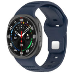 สายรัดนาฬิกาซิลิโคน xDfind แบบหัวเข็มขัดหมุดเงินลายจุดกลม สำหรับ Samsung Galaxy Watch Ultra/Ultra 2025, สำหรับ Samsung Galaxy Watch8 / 8 Classic