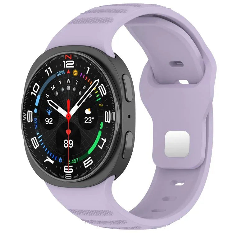 สายรัดนาฬิกาซิลิโคน xDfind แบบหัวเข็มขัดหมุดเงินลายจุดกลม สำหรับ Samsung Galaxy Watch Ultra/Ultra 2025, สำหรับ Samsung Galaxy Watch8 / 8 Classic
