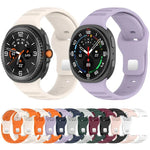 สายรัดนาฬิกาซิลิโคน xDfind แบบหัวเข็มขัดหมุดเงินลายจุดกลม สำหรับ Samsung Galaxy Watch Ultra/Ultra 2025, สำหรับ Samsung Galaxy Watch8 / 8 Classic